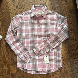 NWT Pink and Brown Flannel